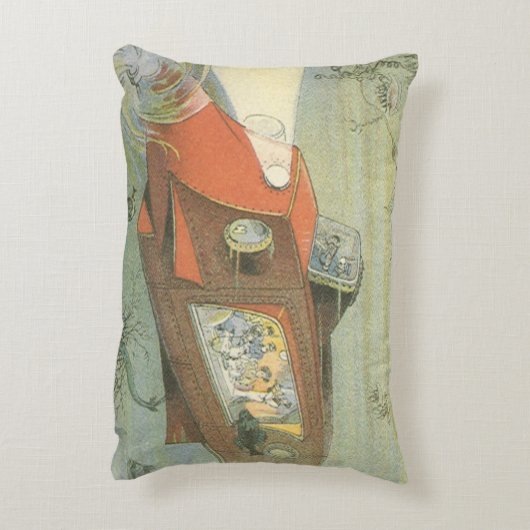 ヴィンテージSFスティームパンク海底海底海底海底船 アクセントクッション (裏面(縦))