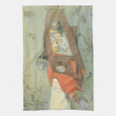 ヴィンテージSFスティームパンク海底海底海底海底船 キッチンタオル (縦)