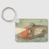 ヴィンテージSFスティームパンク海底海底海底海底船 キーホルダー (裏面)