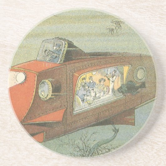 ヴィンテージSFスティームパンク海底海底海底海底船 コースター (正面)