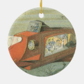 ヴィンテージSFスティームパンク海底海底海底海底船 セラミックオーナメント (裏面)