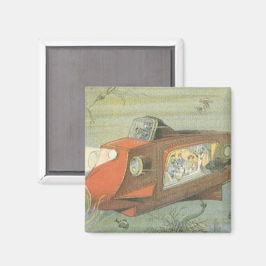 ヴィンテージSFスティームパンク海底海底海底海底船 マグネット (正面/裏面)