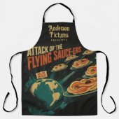 ヴィンテージSFスパゲッティ・パスタ・宇宙船・UFO エプロン (正面)