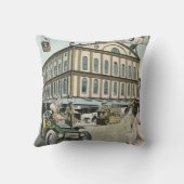 ヴィンテージSFビクトリアンスチームパンクシティ クッション (裏面)