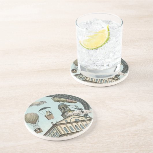 ヴィンテージSFビクトリアンスチームパンクシティ コースター (側面)