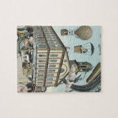 ヴィンテージSFビクトリアンスチームパンクシティ ジグソーパズル (横)
