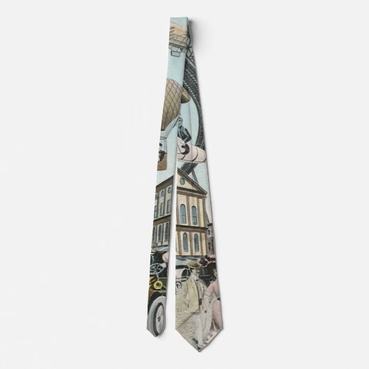 ヴィンテージSFビクトリアンスチームパンクシティ ネクタイ (裏面)