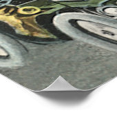 ヴィンテージSFビクトリアンスチームパンクシティ ポスター (角)