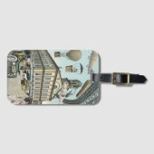 ヴィンテージSFビクトリアンスチームパンクシティ ラゲッジタグ (正面横)