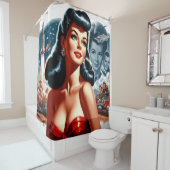 ヴィンテージSFピンアップ シャワーカーテン (インサイチュ)