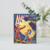 ヴィンテージSFブックはアート・ストランス・クリューチャーズをカバー ポストカード (スタンド正面)