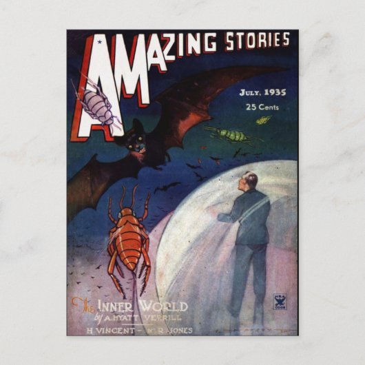 ヴィンテージSFブックカバーアートインナー世界1935 ポストカード (正面)
