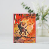 ヴィンテージSFブックカバーアートロボット1938 ポストカード (スタンド正面)