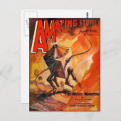 ヴィンテージSFブックカバーアートロボット1938 ポストカード (正面/裏面)