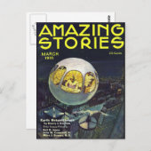 ヴィンテージSFブックカバーアート宇宙シティ ポストカード (正面/裏面)