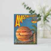 ヴィンテージSFブックカバーアート宇宙旅行 ポストカード (スタンド正面)