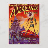 ヴィンテージSFブックカバーアート宇宙旅行 ポストカード (正面)