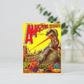 ヴィンテージSFブックカバーアート エイリアン昆虫 ポストカード (スタンド正面)