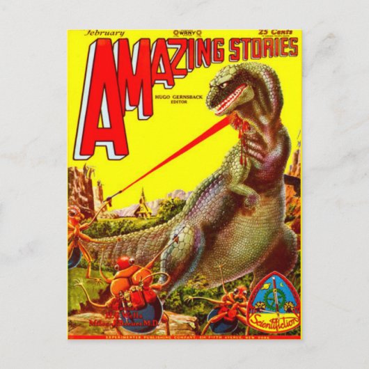 ヴィンテージSFブックカバーアート エイリアン昆虫 ポストカード (正面)