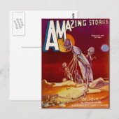 ヴィンテージSFブック·カバー·アート·エイリアン1937 ポストカード (正面/裏面)