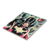 ヴィンテージSFホラーガール タイル (側面)