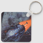 ヴィンテージSFムーンロケット爆破 キーホルダー (裏面)