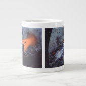 ヴィンテージSFムーンロケット爆破 ジャンボコーヒーマグカップ (正面)