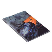 ヴィンテージSFムーンロケット爆破 ノートブック (右側)