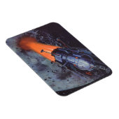 ヴィンテージSFムーンロケット爆破 マグネット (右側)