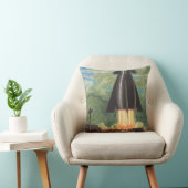 ヴィンテージSFロケットが地球を爆破 クッション (椅子)