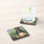 ヴィンテージSFロケットが地球を爆破 コースター (右側)