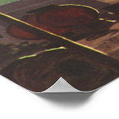 ヴィンテージSFロケットが地球を爆破 ポスター (角)