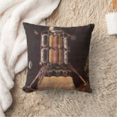 ヴィンテージSFロケットが惑星を爆破 クッション (ブランケット)