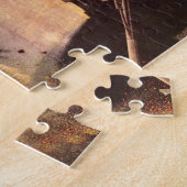 ヴィンテージSFロケットが惑星を爆破 ジグソーパズル (側面)