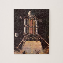 ヴィンテージSFロケットが惑星を爆破 ジグソーパズル