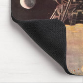 ヴィンテージSFロケットが惑星を爆破 マウスパッド (コーナー)