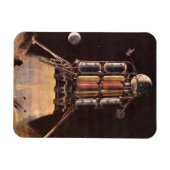 ヴィンテージSFロケットが惑星を爆破 マグネット (横)