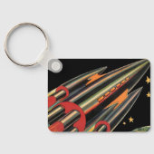 ヴィンテージSFロケット船(宇宙スター) キーホルダー (裏面)