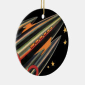 ヴィンテージSFロケット船(宇宙スター) セラミックオーナメント (右)