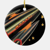 ヴィンテージSFロケット船(宇宙スター) セラミックオーナメント (裏面)