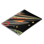 ヴィンテージSFロケット船(宇宙スター) ノートブック (左側)