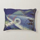 ヴィンテージSFロケット飛行士 アクセントクッション (裏面)