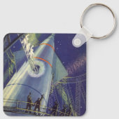 ヴィンテージSFロケット飛行士 キーホルダー (裏面)