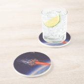 ヴィンテージSFロケット、地球宇宙 コースター (側面)