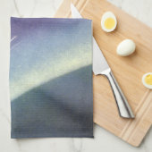 ヴィンテージSFロケット、惑星による宇宙 キッチンタオル (四つ折り)