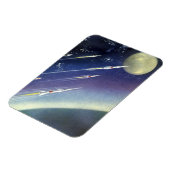 ヴィンテージSFロケット、惑星による宇宙 マグネット (左側)