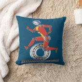 ヴィンテージSFロボットランニングロボットとホイール クッション (ブランケット)