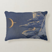 ヴィンテージSF三日月雪惑星 アクセントクッション (正面)