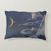 ヴィンテージSF三日月雪惑星 アクセントクッション (裏面)