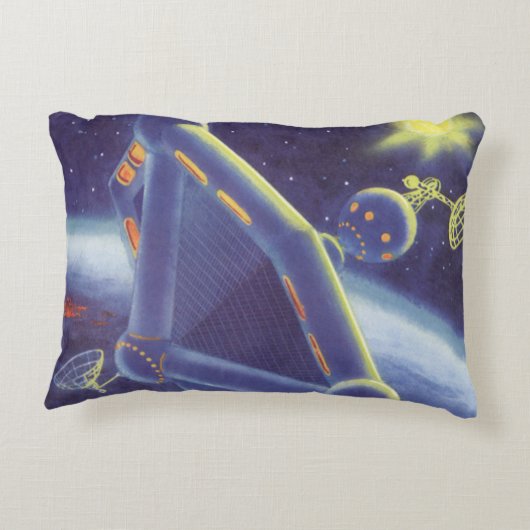 ヴィンテージSF周回宇宙駅 アクセントクッション (裏面)